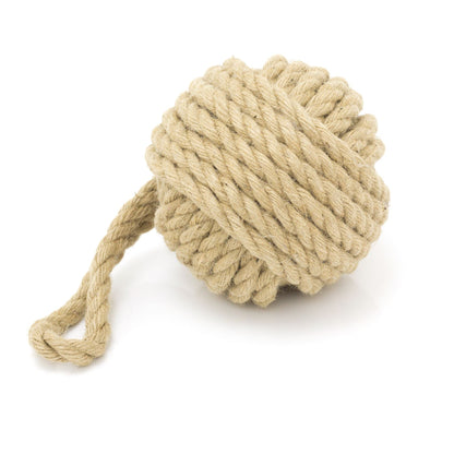 Traditional Monkey Fist Doorstop Nautical Door Stop | Natural Rope Knot Door Stop Nautical Rope Door Stopper | Beach Knot Rope Doorstops