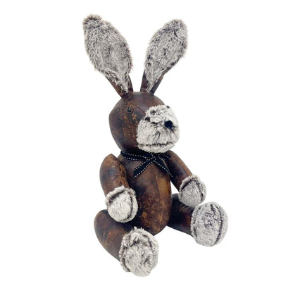 Wilfred Rabbit Door Stop, 41cm Faux Leather Fabric Animal Doorstop - 1.8kg