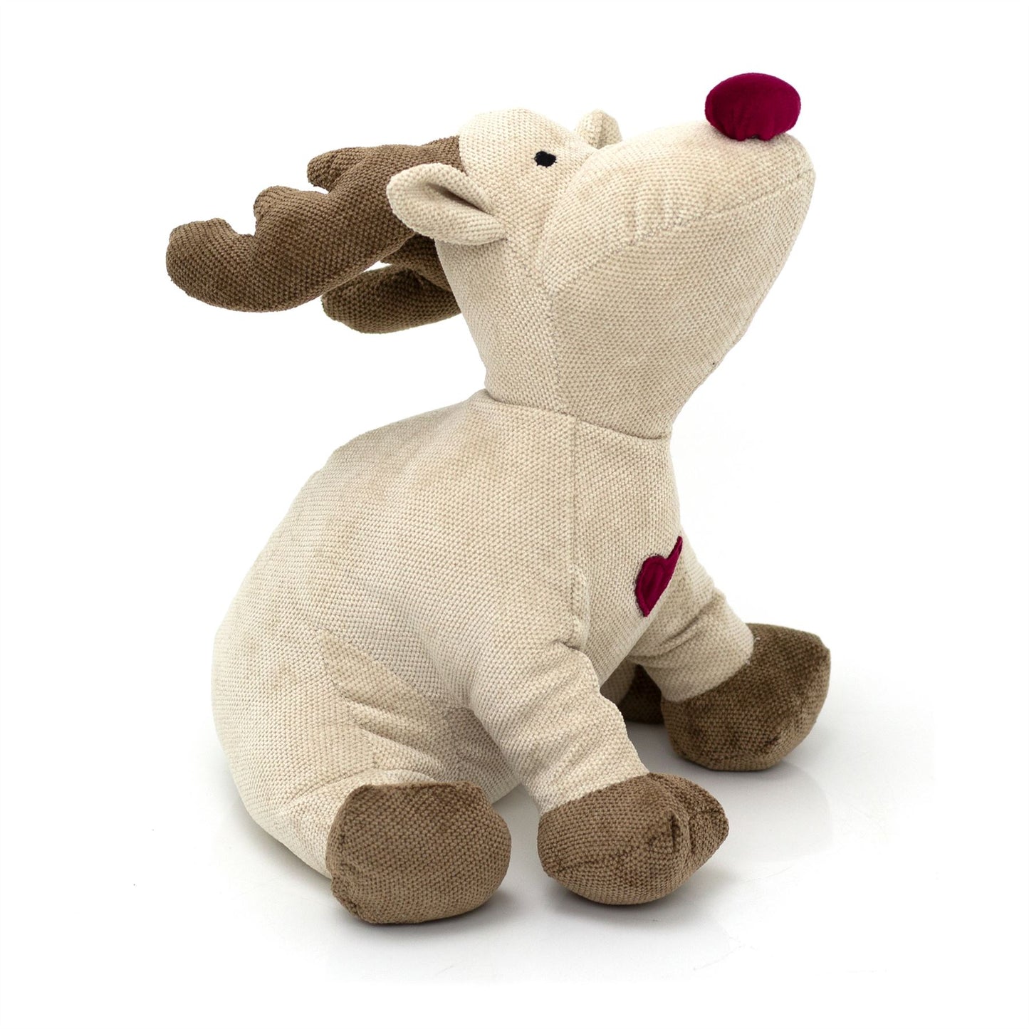 Rudy Red Nosed Reindeer Doorstop | Fabric Animal Door Stop Christmas Doorstop