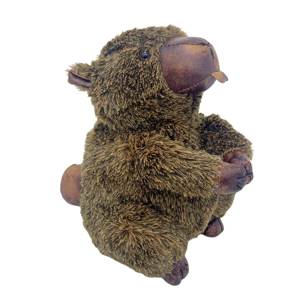 Bertie Beaver Door Stop, 29cm Weighted Faux Fur Animal Doorstop - 1.9kg