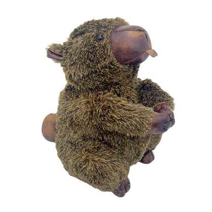 Bertie Beaver Door Stop, 29cm Weighted Faux Fur Animal Doorstop - 1.9kg