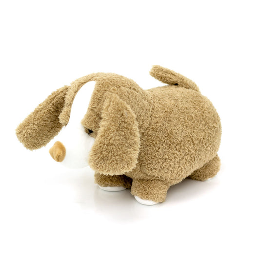 Furry Fabric Puppy Dog Doorstop | Novelty Indoor Dog Shaped Animal Door Stop