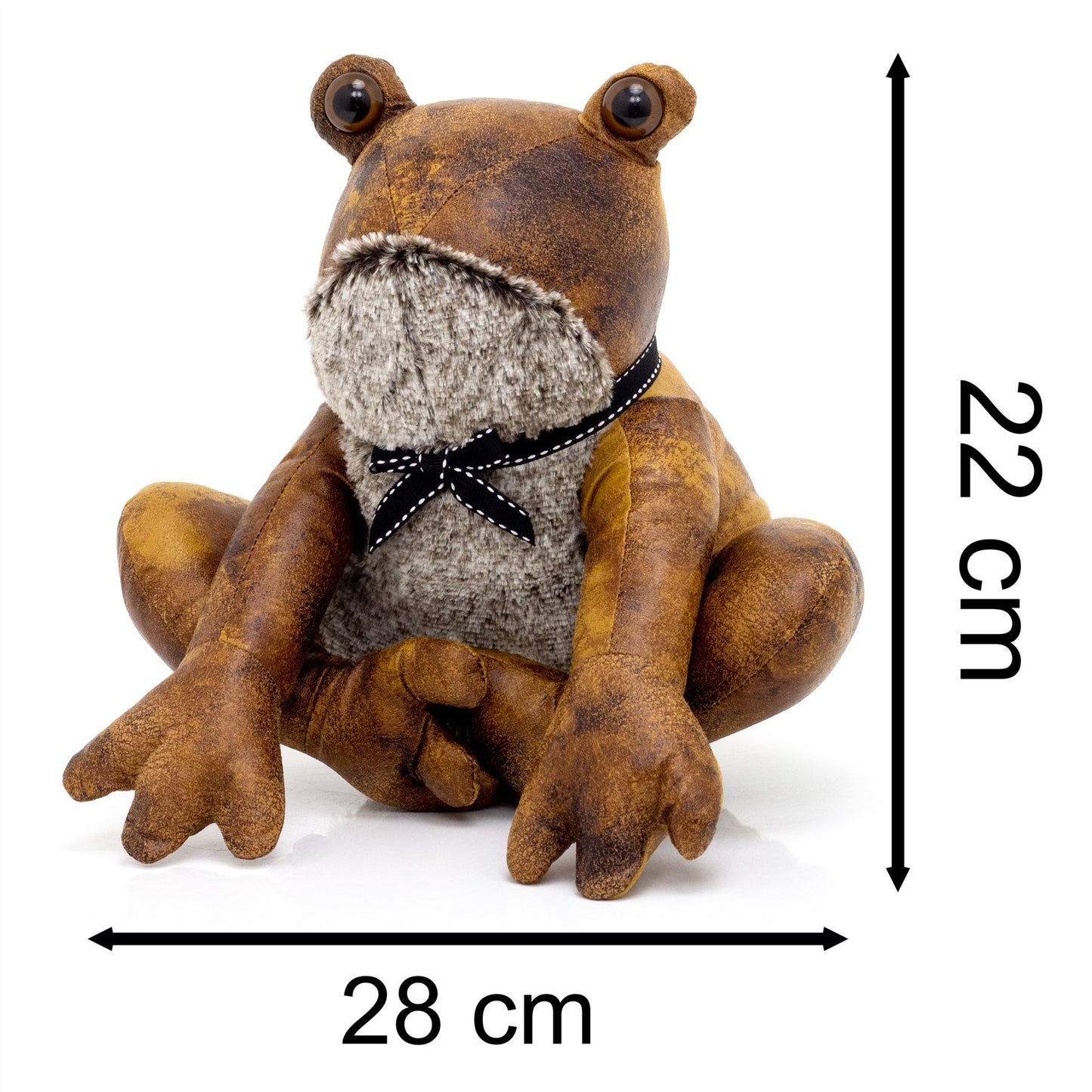 Jeremy Frog Doorstop | Faux Leather Weighted Toad Shaped Animal Door Stop 1.9kg