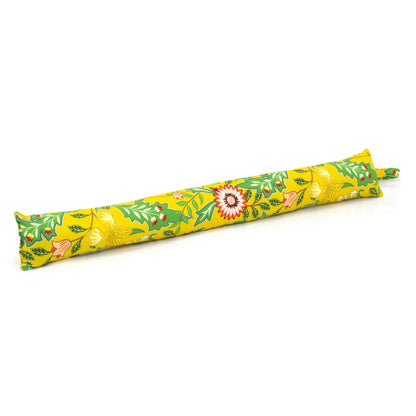 88cm Sussex Floral Fabric Door Draught Excluder | Winter Draft Excluder Door Cushion | Flower Draught Excluder For Doors Door Draught Cushion - Yellow