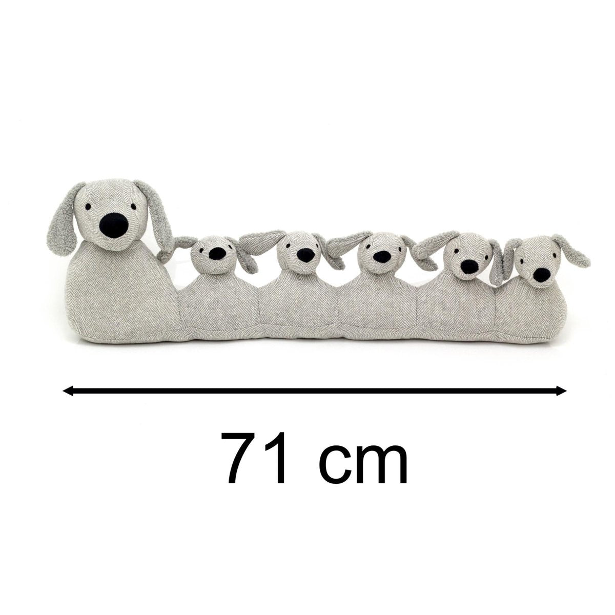 71Cm Grey Dog Draught Excluder ~ Door Draught Cushion - Draught Excluder