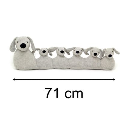 71Cm Grey Dog Draught Excluder ~ Door Draught Cushion - Draught Excluder