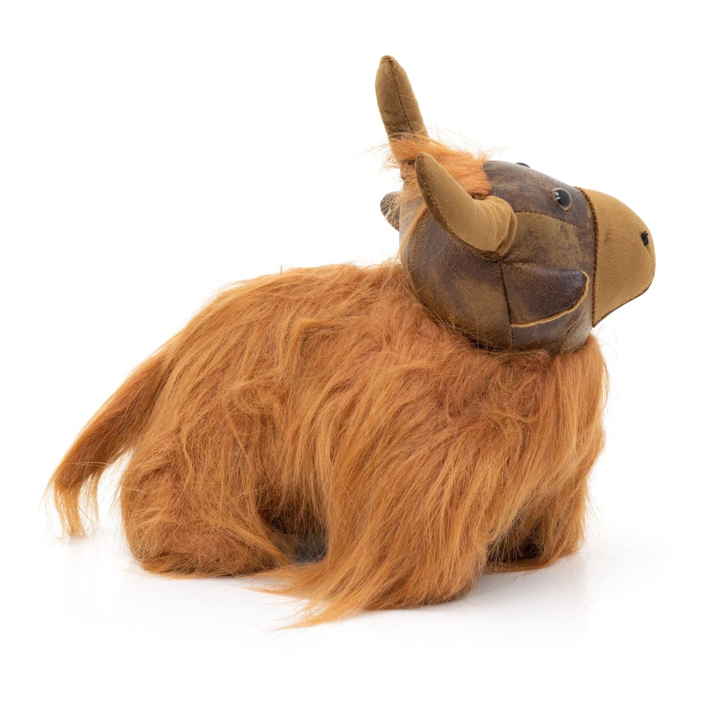 Angus Highland Cow Doorstop | Faux Leather Weighted Cow Animal Door Stop 1.8kg