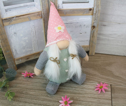 Sweet Nordic Gnome Gonk Door Stop | Decorative Fabric Novelty Doorstop | Girl Gnome Door Stopper