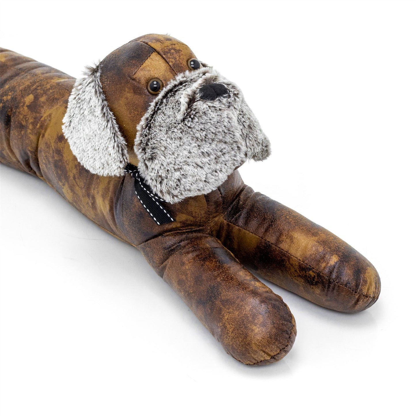 Faux Leather Dog Draught Excluder | Fabric Animal Door Draft Excluder Cushion