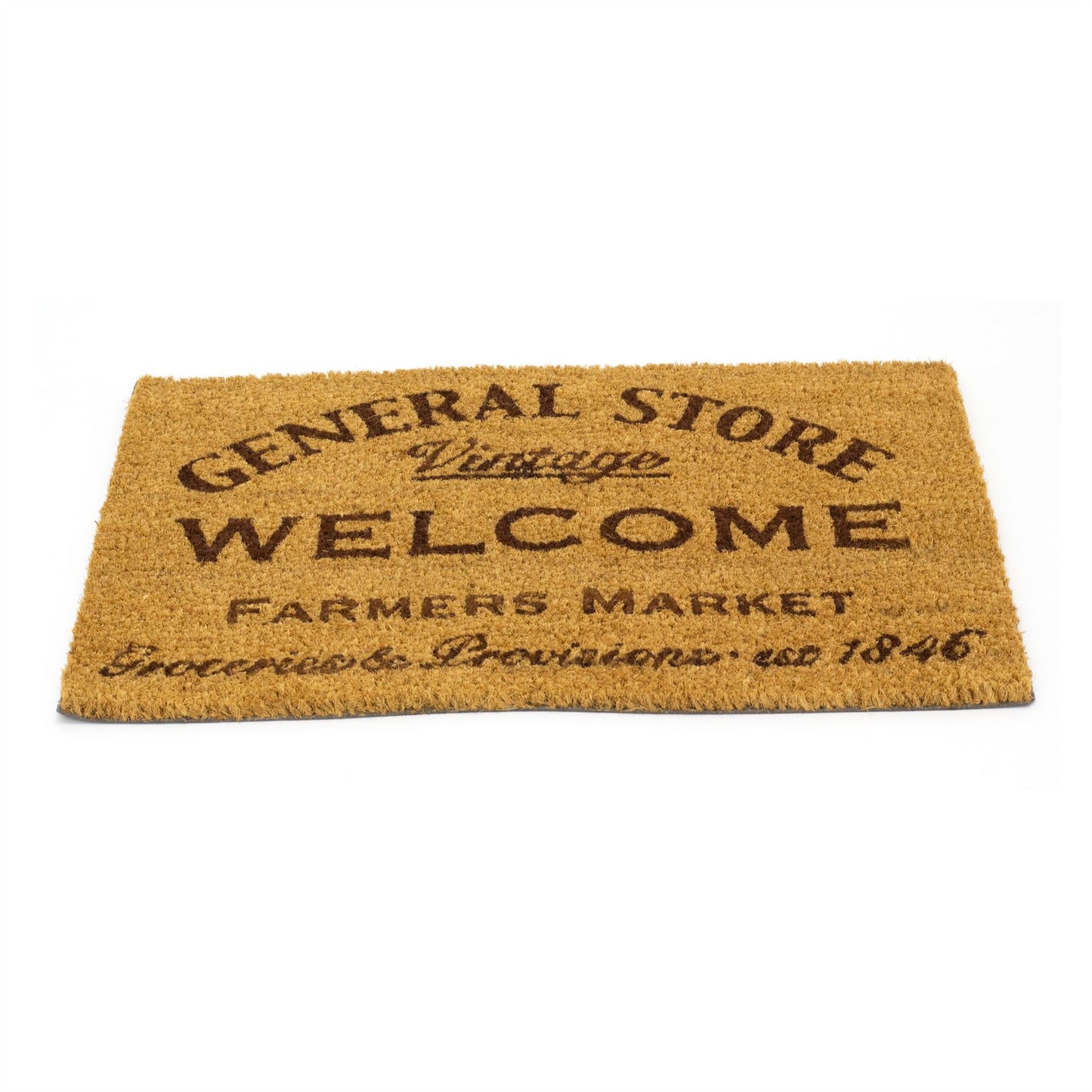 General Store Doormat | Rectangular Entrance Welcome Coir Door Mat - 60x40cm