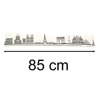 85cm Cityscape Skyline Silhouette Fabric Door Draught Excluder Cushion