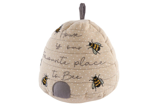 Beehive Fabric Doorstop - Honey Bee Doorstopper - Novelty Bumblebee Door Stop