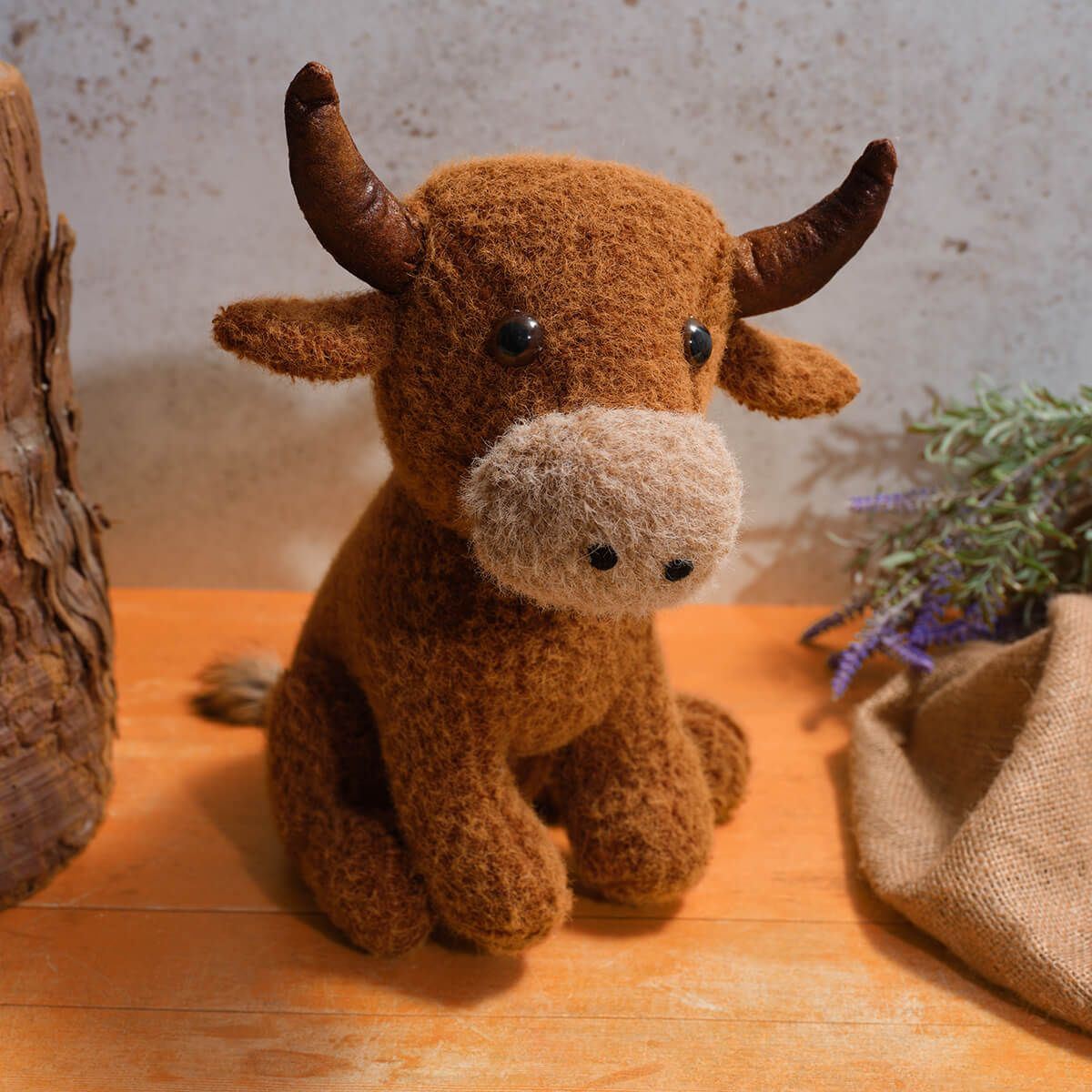 Albie Highland Cow Fabric Doorstop | Highland Cow Door Stop Animal Door Stopper - Doorstop