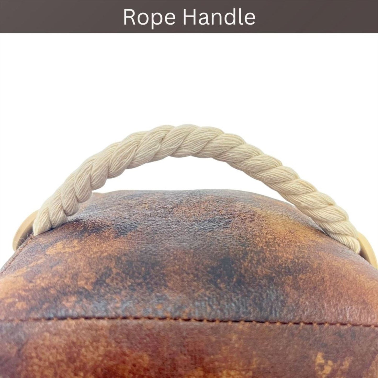 Home Where Memories are Made Faux Leather Doorstop with Rope Handle - 14cm