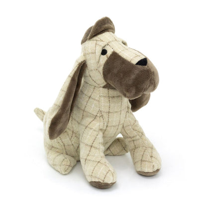 Beige Basset Hound Fabric Doorstop | Animal Dog Door Stop with Hat 1.5kg - 24cm - Doorstop