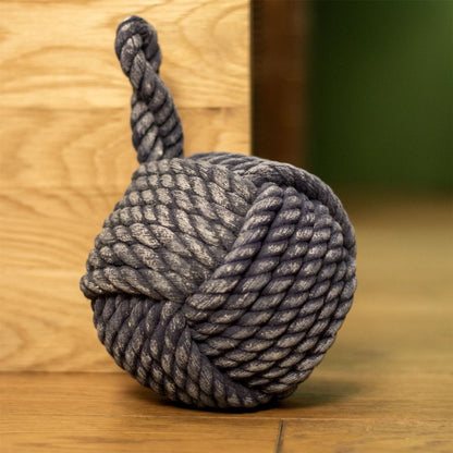 Blue Nautical Knot Rope Doorstop | Nautical Monkey's Fist Seaside Rope Door Stop - Doorstop