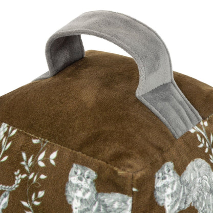 Buckthorn Amber Doorstop | Forest Animals Velvet Weighted Door Stop - 18cm - Doorstop