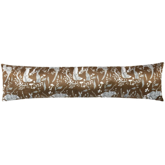 Buckthorn Amber Fabric Draught Excluder | Forest Animals Velvet Draft Excluder - Draught Excluder