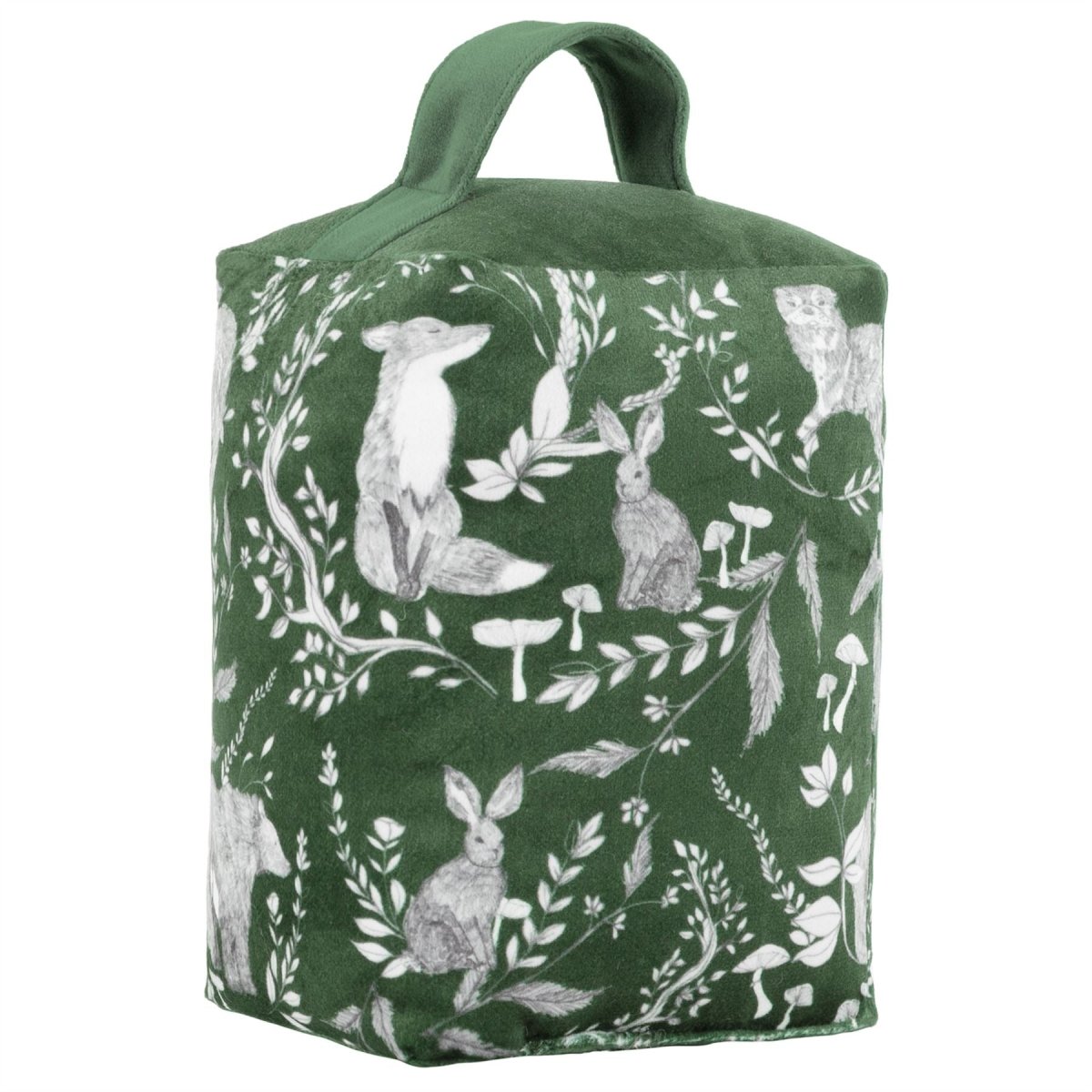 Buckthorn Evergreen Weighted Fabric Doorstop, 20cm Green Woodland Doorstop - Doorstop
