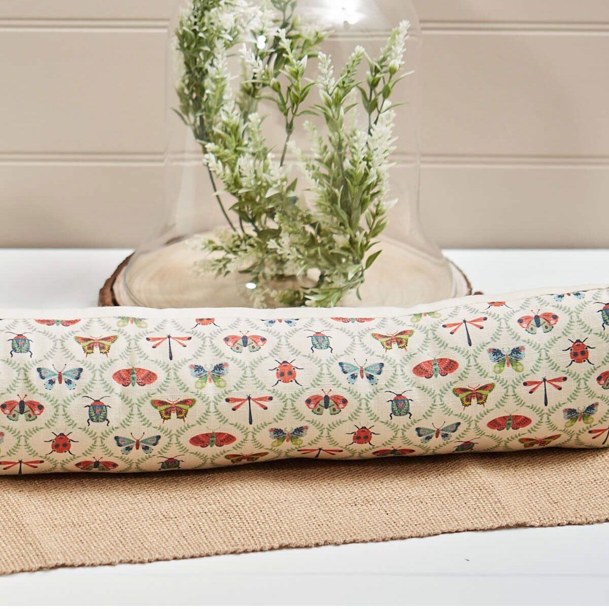 Butterfly & Insect Draught Excluder | Butterflies & Ladybug Draft Excluder 94cm - Draught Excluder