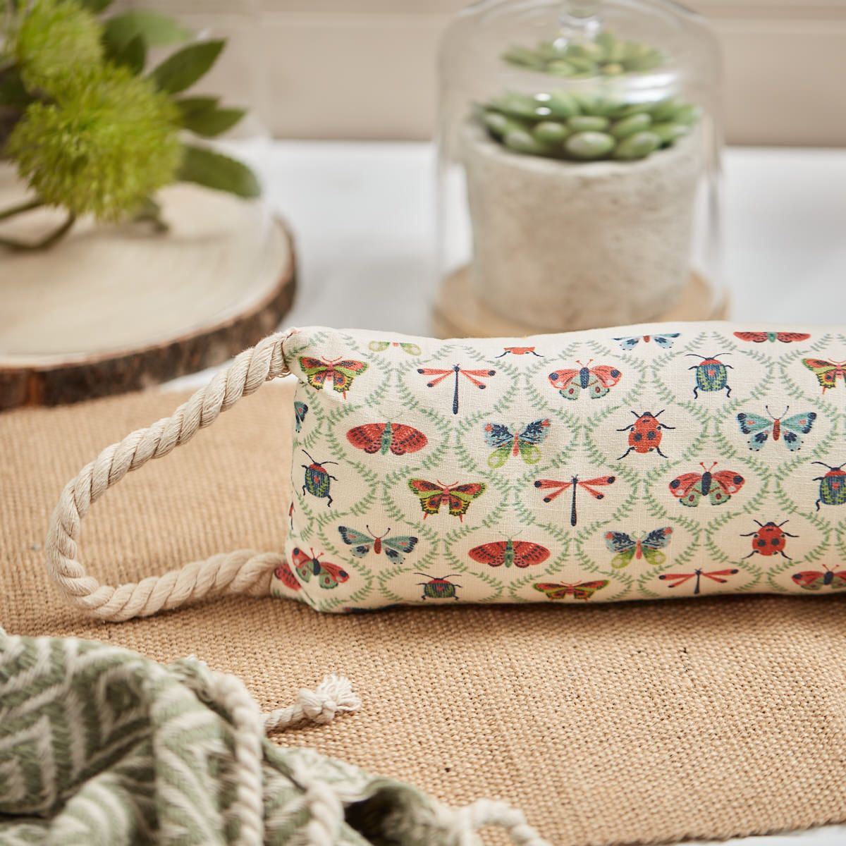 Butterfly & Insect Draught Excluder | Butterflies & Ladybug Draft Excluder 94cm - Draught Excluder