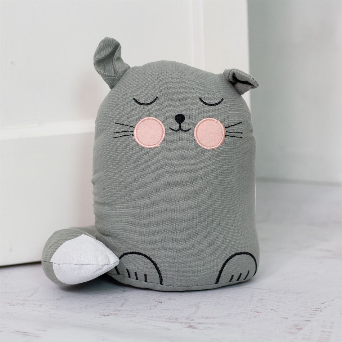 Childrens Fabric Cat Doorstop | Kids Cat Doorstops Animal Door Stopper ...