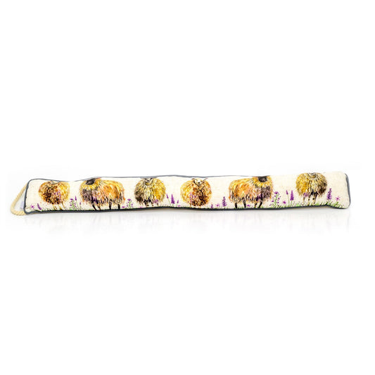 Country Meadow Woolly Sheep Fabric Door Draught Excluder | Door Draft Excluder
