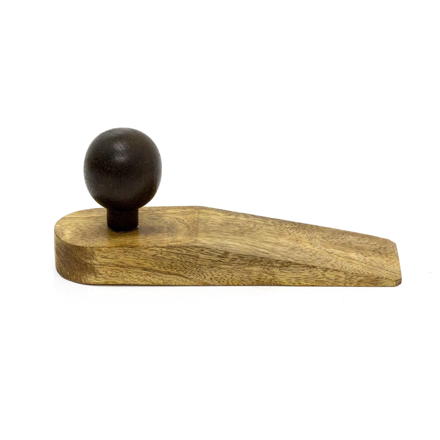 Traditional Wooden Door Stop Wedge | Mango Wood Decorative Door Stopper Wedge | Floor Door Stop Doorstop Wedge - Colour Varies One Supplied