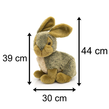 Cassidy Rabbit Hare Door Stop | Large Decorative Fabric Animal Doorstop | Novelty Wildlife Country Door Stopper - 44cm - Doorstop