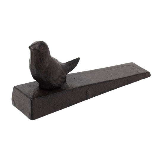 Cast Iron Bird Door Wedge, 15cm Decorative Rustic Animal Door Stopper Wedge - Doorstop