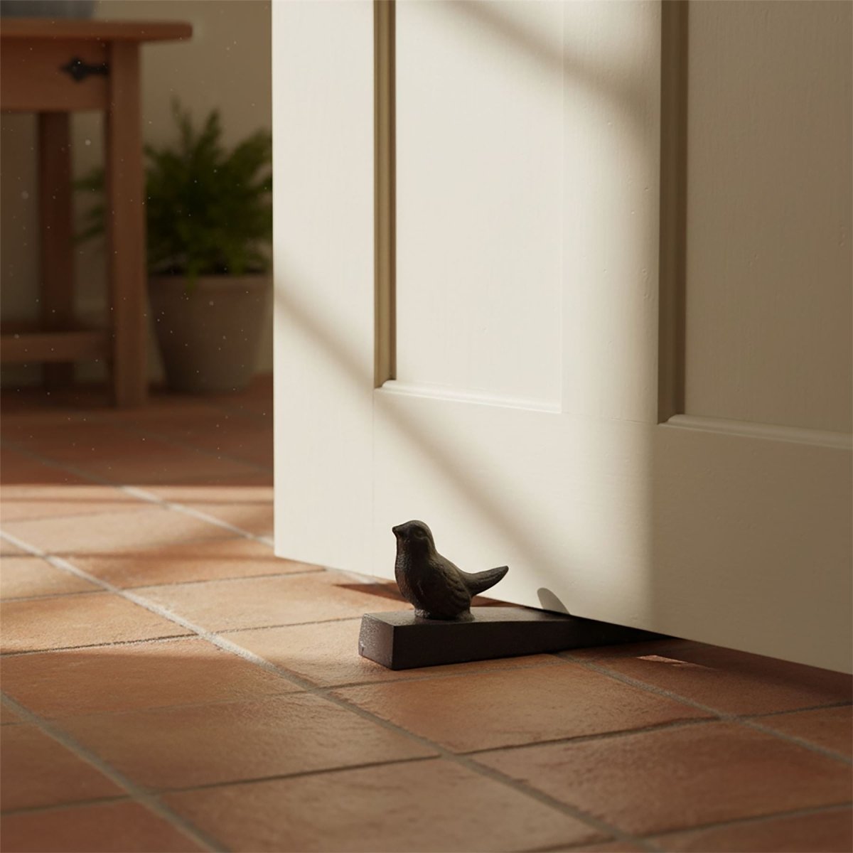 Cast Iron Bird Door Wedge, 15cm Decorative Rustic Animal Door Stopper Wedge - Doorstop