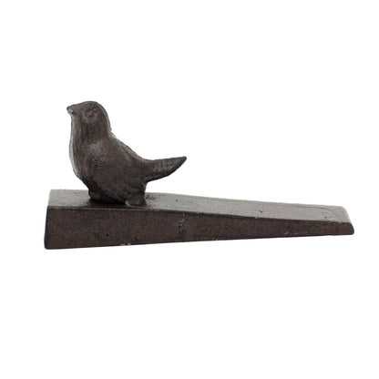 Cast Iron Bird Door Wedge, 15cm Decorative Rustic Animal Door Stopper Wedge - Doorstop