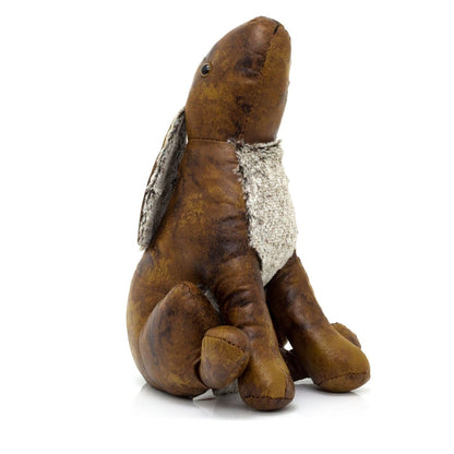 Charlie Rabbit Doorstop | Faux Leather Weighted Hare Animal Door Stop 1.8kg - Doorstop
