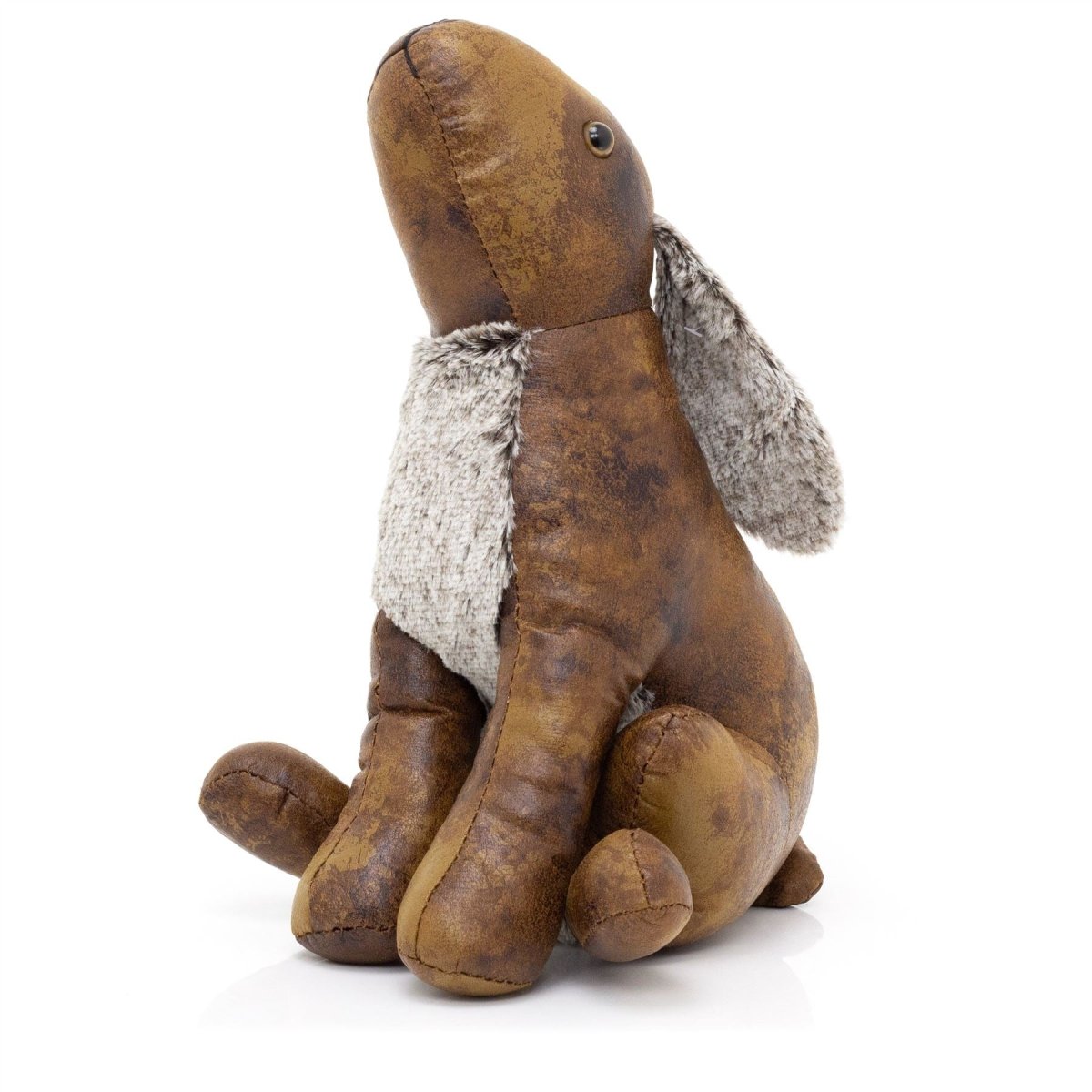 Charlie Rabbit Doorstop | Faux Leather Weighted Hare Animal Door Stop 1.8kg - Doorstop