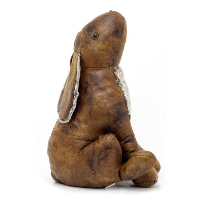 Charlie Rabbit Doorstop | Faux Leather Weighted Hare Animal Door Stop 1.8kg - Doorstop