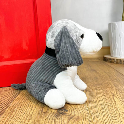 Charming Beagle Dog Doorstop - Novelty Animal Door Stop - Grey - Doorstop