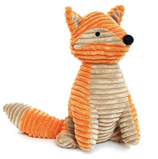 Chunky Ribbed Orange Brown Decorative Fox Animal Novelty Doorstop - Doorstop