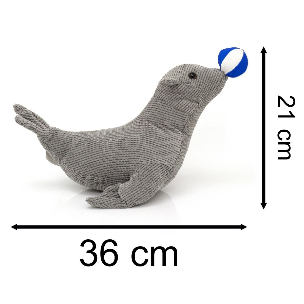 Cute Grey Seal Lion Fabric Doorstop | Novelty Animal Decorative Door Stop - Doorstop