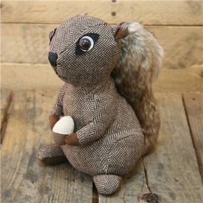Squirrel Fabric Doorstop ~ Brown Squirrel Door Stop