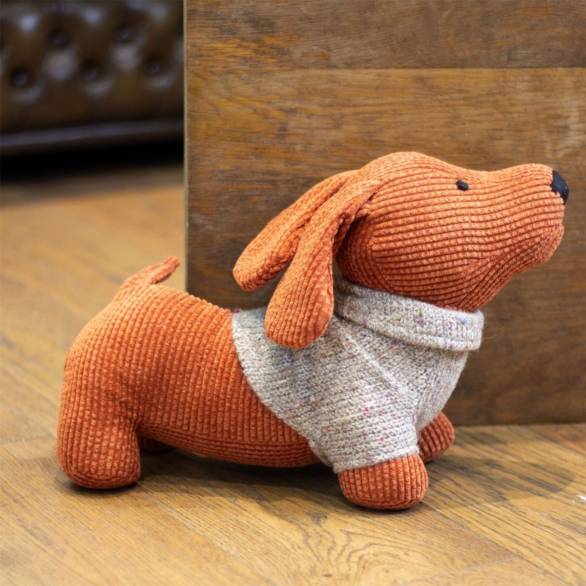 Dachshund Doorstop Dog Door Stop | Sausage Dog With Jumper Animal Doorstop - Doorstop
