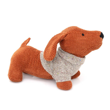 Dachshund Doorstop Dog Door Stop | Sausage Dog With Jumper Animal Doorstop - Doorstop