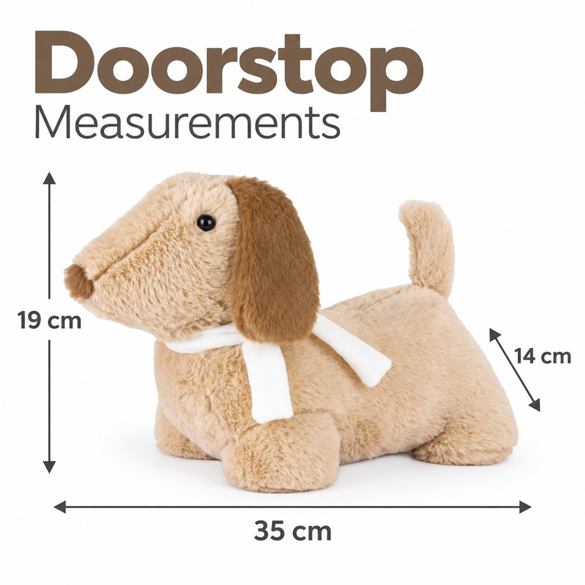 Dachshund Fabric Dog Door Stop, 35cm Weighted Sausage Dog Doorstop - Doorstop