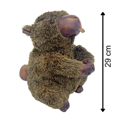 Bertie Beaver Door Stop, 29cm Weighted Faux Fur Animal Doorstop - 1.9kg