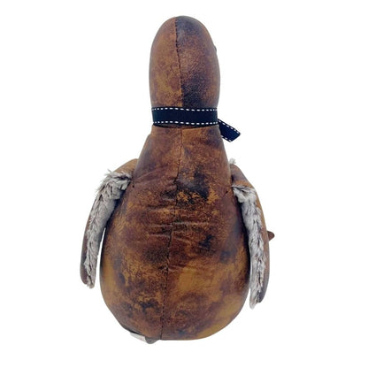 Edgar Duck Door Stop, 32cm Weighted Faux Leather Bird Doorstop - 1.7kg - Doorstop