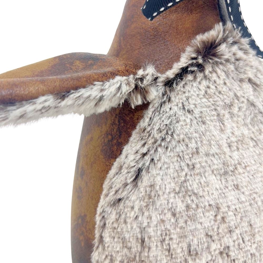 Edgar Duck Door Stop, 32cm Weighted Faux Leather Bird Doorstop - 1.7kg - Doorstop