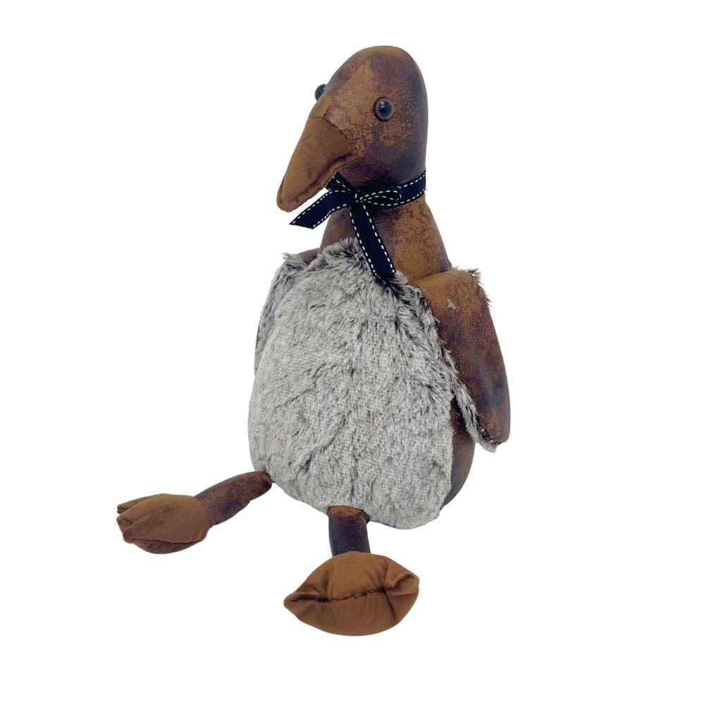 Edgar Duck Door Stop, 32cm Weighted Faux Leather Bird Doorstop - 1.7kg - Doorstop