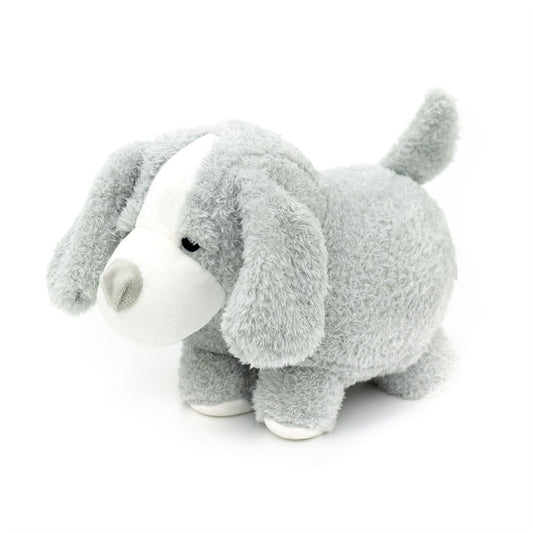 Furry Fabric Puppy Dog Doorstop | Novelty Indoor Dog Shaped Animal Door Stop