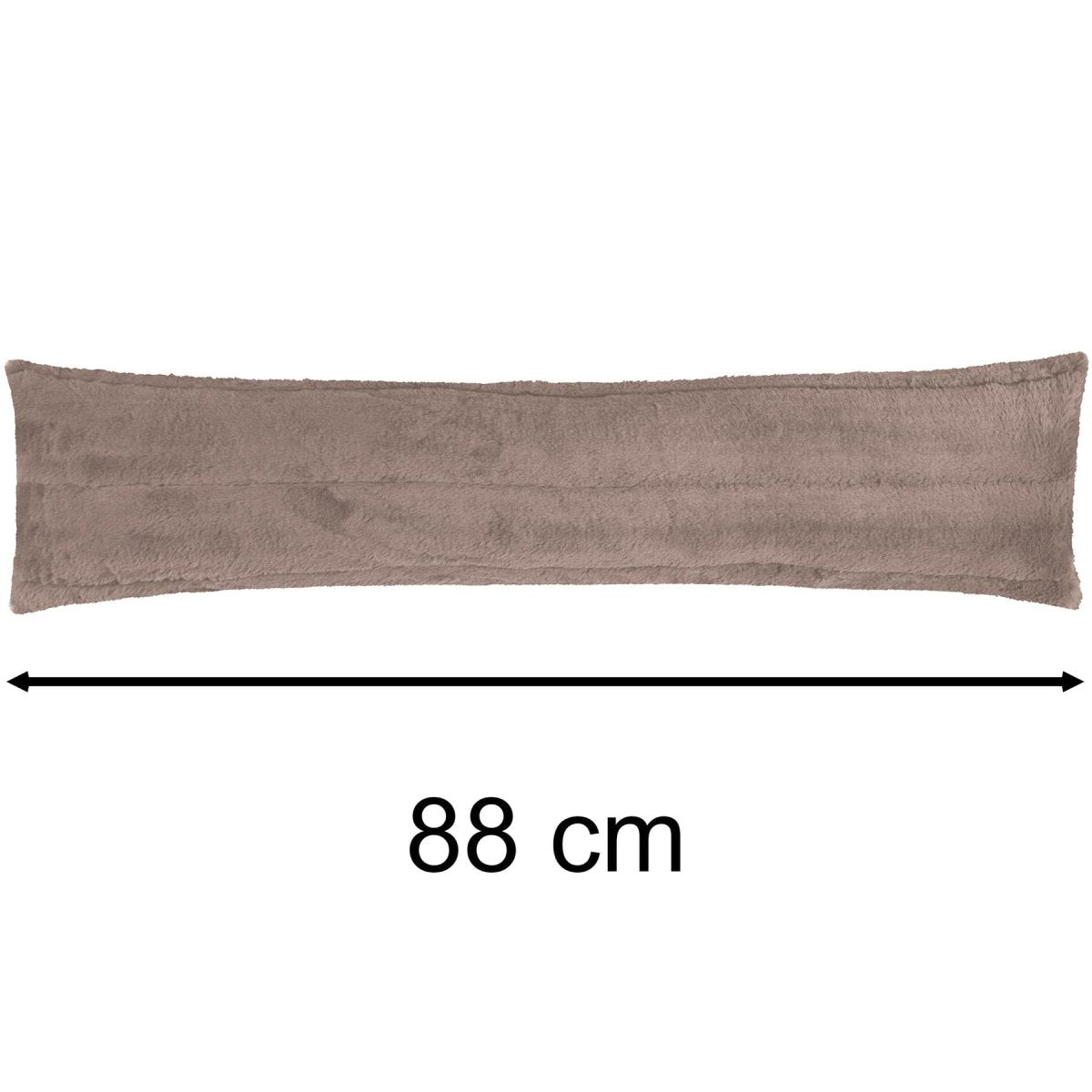 Empress Taupe Faux Fur Draught Excluder | Luxury Plush Fabric Draft Excluder - Draught Excluder