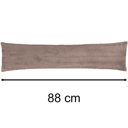 Empress Taupe Faux Fur Draught Excluder | Luxury Plush Fabric Draft Excluder - Draught Excluder