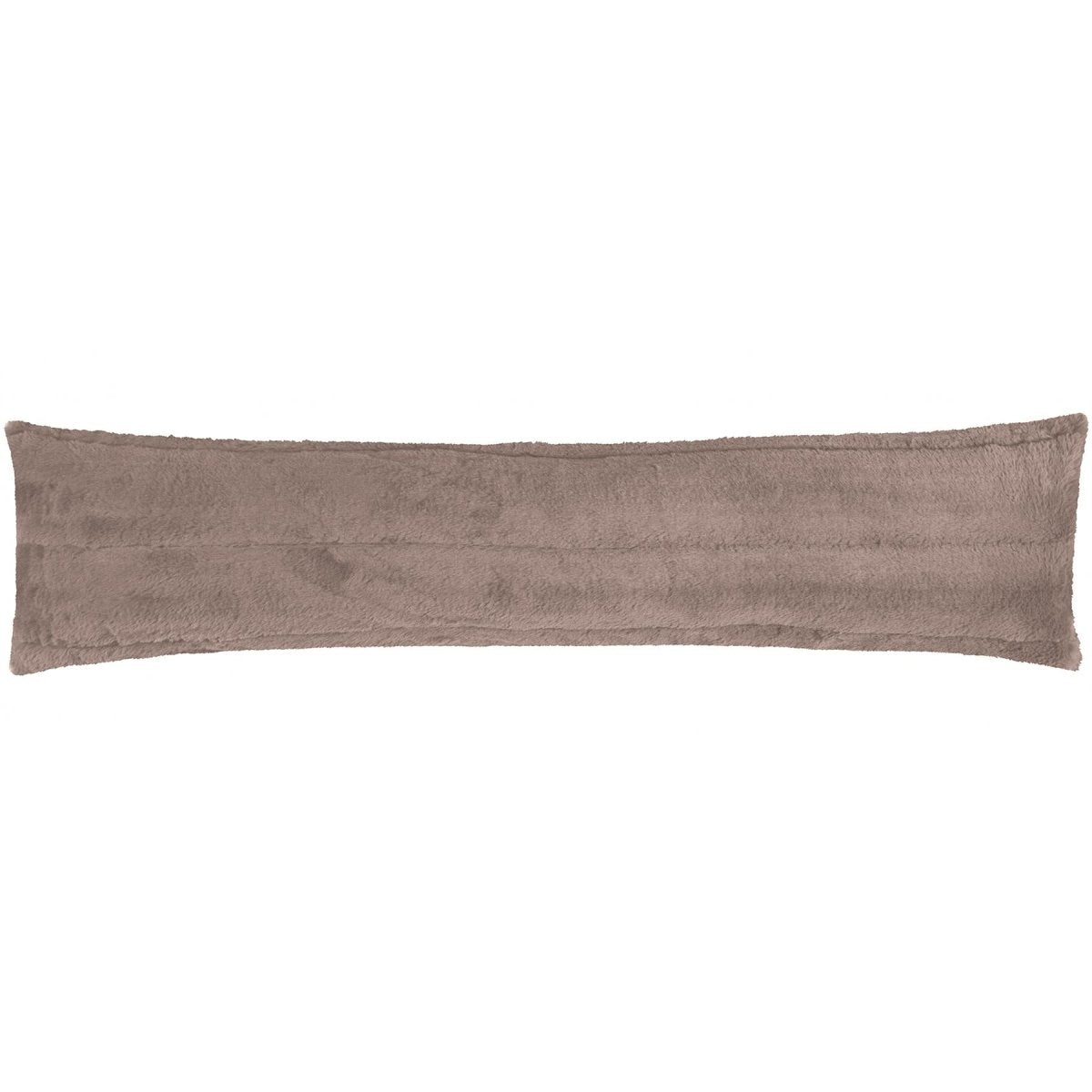 Empress Taupe Faux Fur Draught Excluder | Luxury Plush Fabric Draft Excluder - Draught Excluder
